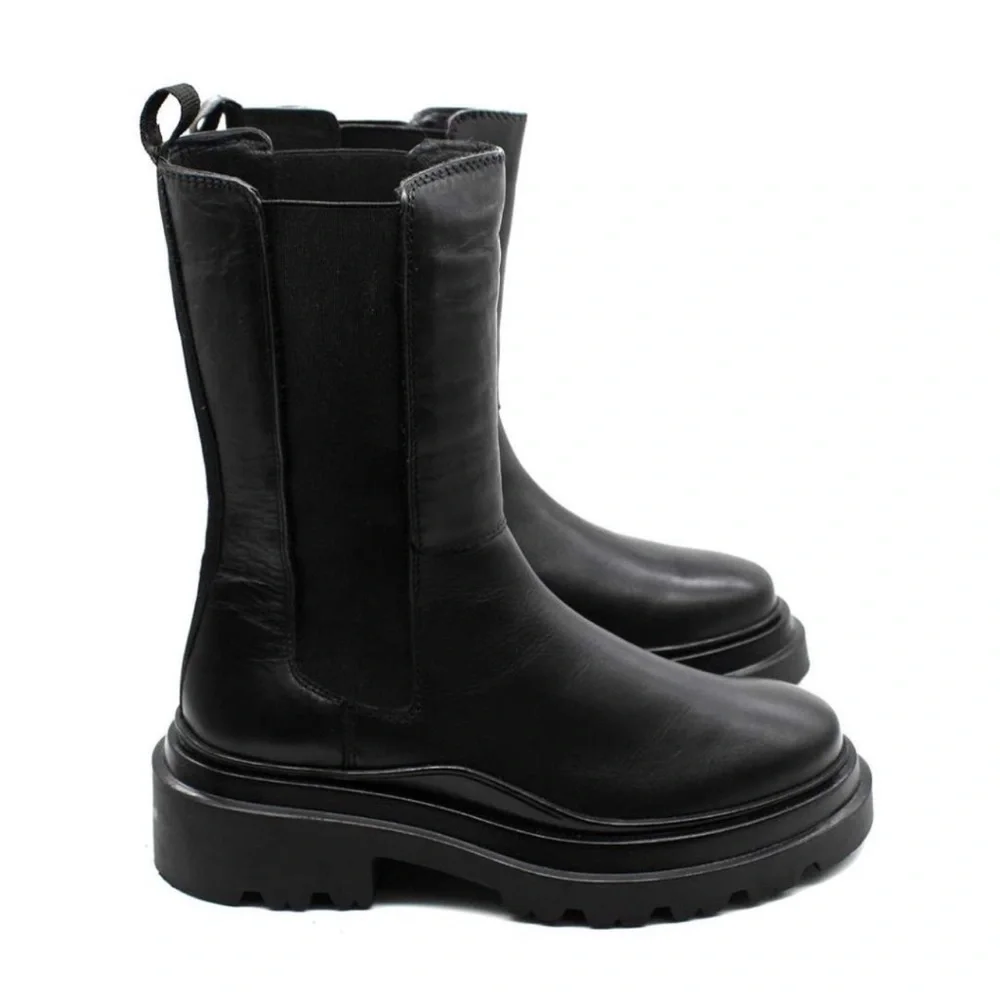Aqua Black Ankle Boots - Picture 4 of 14